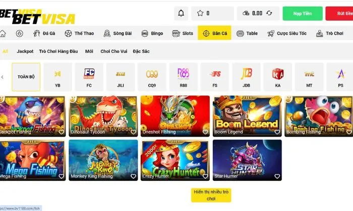 Bắn cá Betvisa Bắn cá Betvisa là tựa game dễ chơi, dễ trúng thưởng