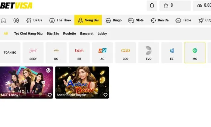 Sức hấp dẫn của Casino MG Betvisa