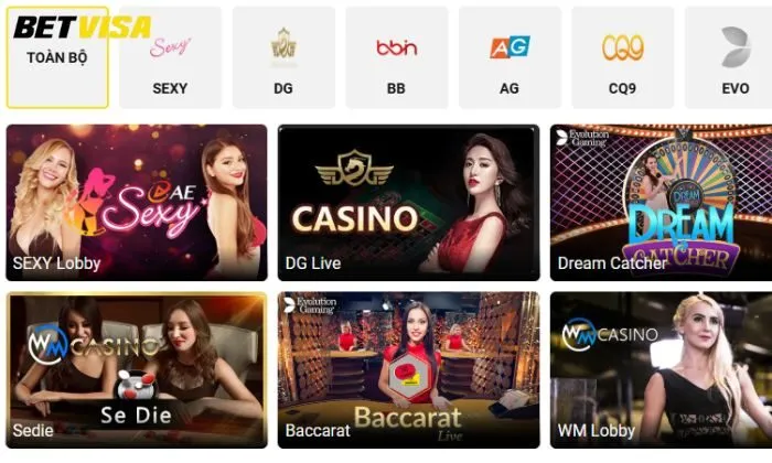 Casino Sexy Betvisa Cá cược Casino Sexy Betvisa đẳng cấp số 1