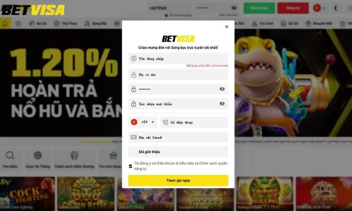 Câu hỏi thường gặp Betvisa Các bước tạo tài khoản Betvisa