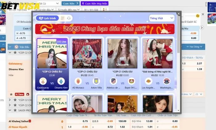 Thể thao Saba Betvisa Đồ họa chân thực với âm thanh cực sống động tại Betvisa