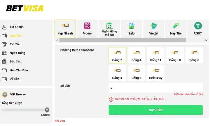Thưởng chào mừng đá gà Betvisa Giới hạn nạp-rút